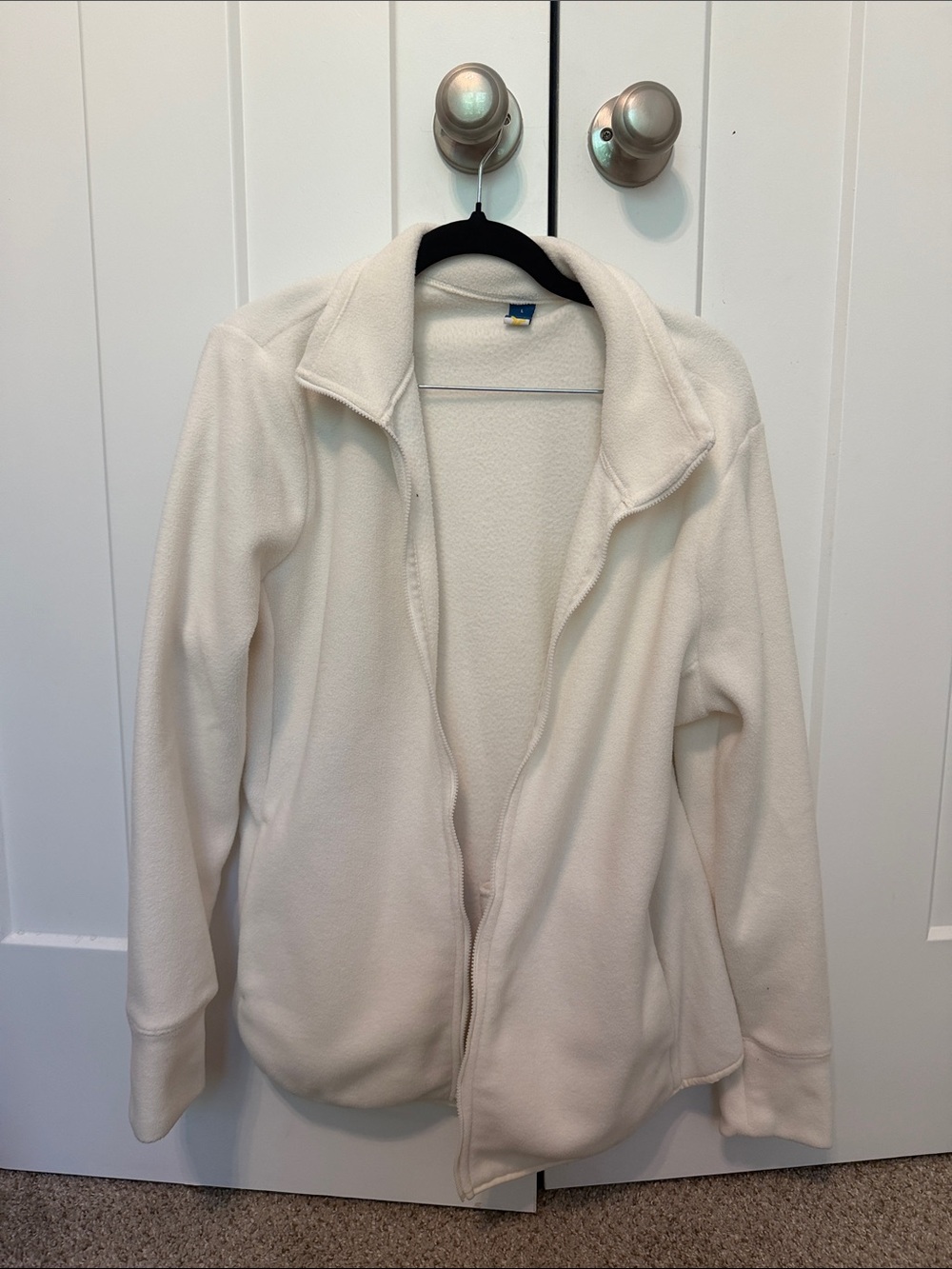 Old Navy Cream Full-Zip Teddy Jacket